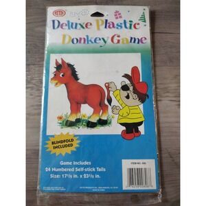 Vintage Betta Deluxe Plastic Donkey Game Pin the Tail on the Donkey NIP